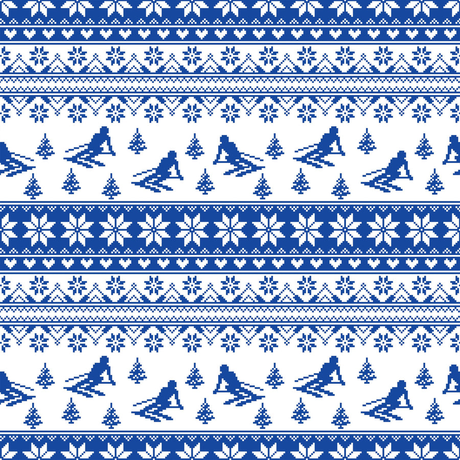 Beau Bottles Blue and White Knitted Ski -Made for Veuve