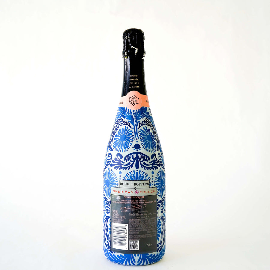 Beau Bottles x Sheridan French Collection - Navy Jardin - Made for Veuve