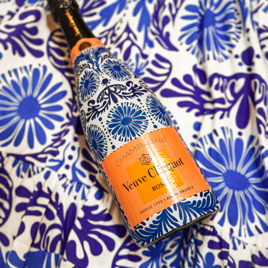 Beau Bottles x Sheridan French Collection - Navy Jardin - Made for Veuve