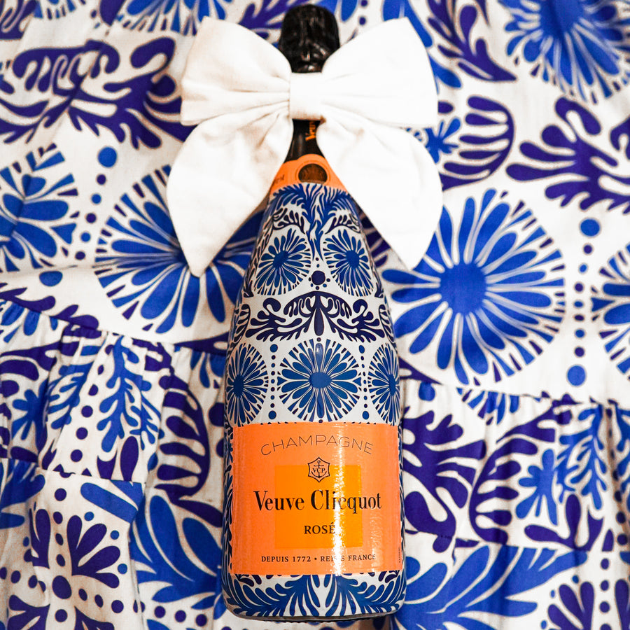 Beau Bottles x Sheridan French Collection - Navy Jardin - Made for Veuve