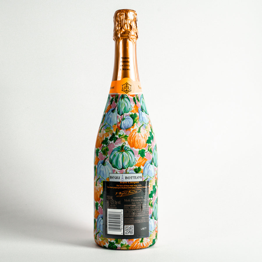 Beau Bottles Orange and Blue Pumpkins- Made for Veuve