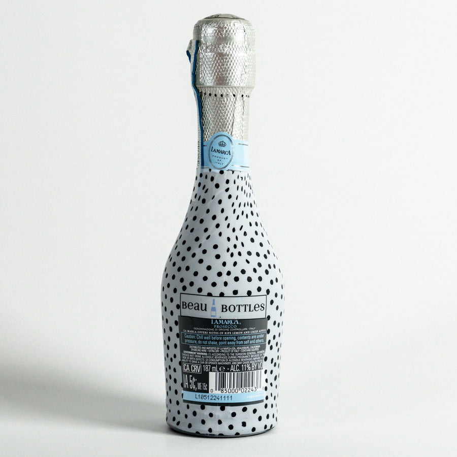 Beau Bottles Black and White Dots - MINI La Marca Edition - Six Pack