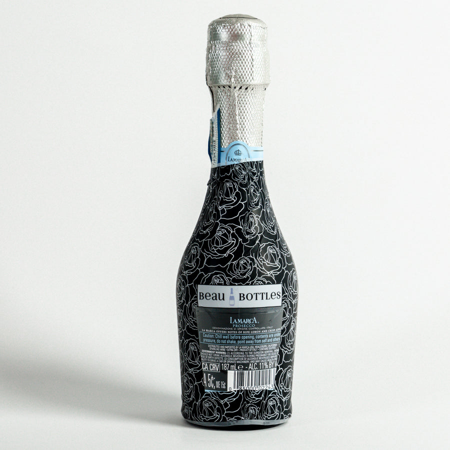 Beau Bottles Black and White Roses - MINI La Marca Edition - Six Pack