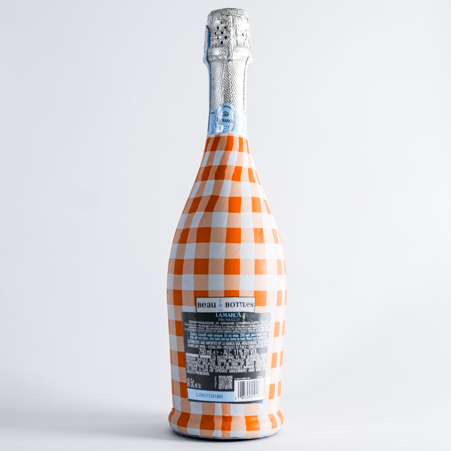 Beau Bottles Orange and White Gingham - La Marca Edition