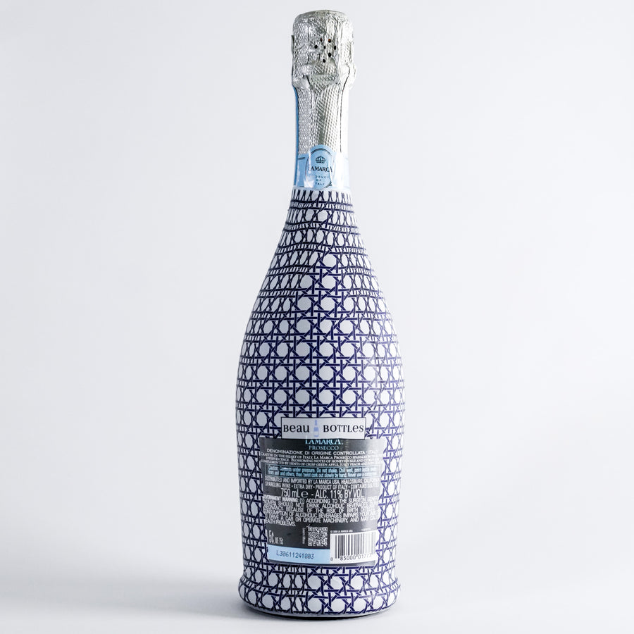 Beau Bottles Navy and White Cane - La Marca Edition