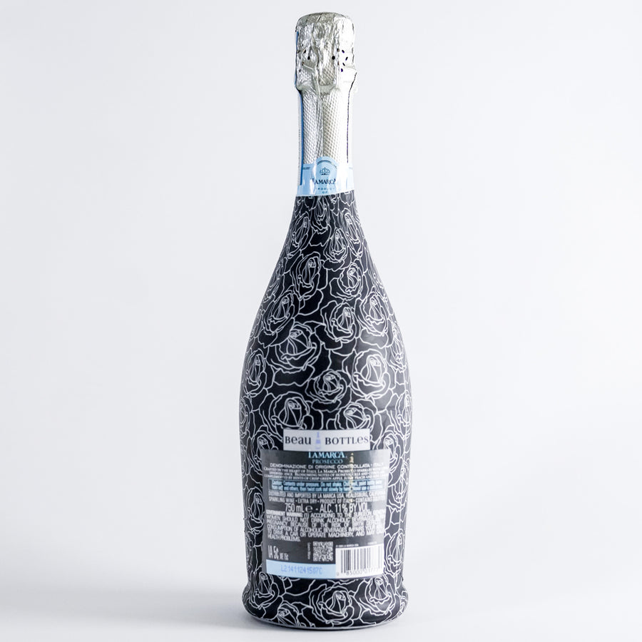 Beau Bottles Black and White Roses - La Marca Edition