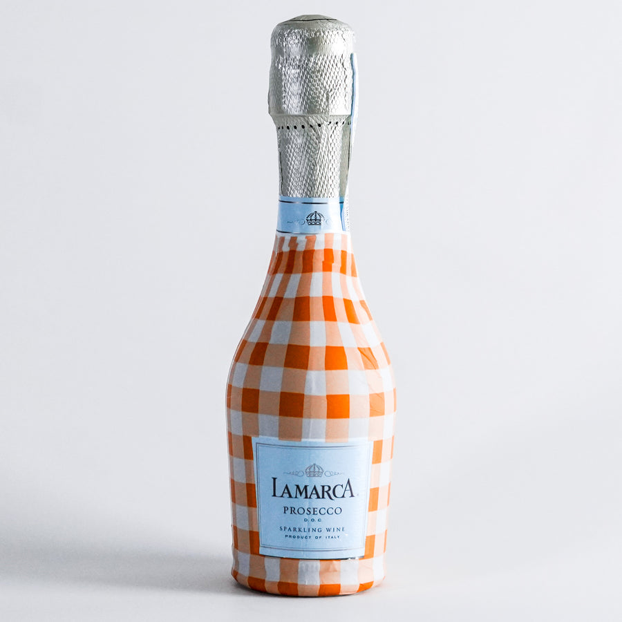 Beau Bottles Orange and White Gingham - MINI La Marca Edition - Six Pack