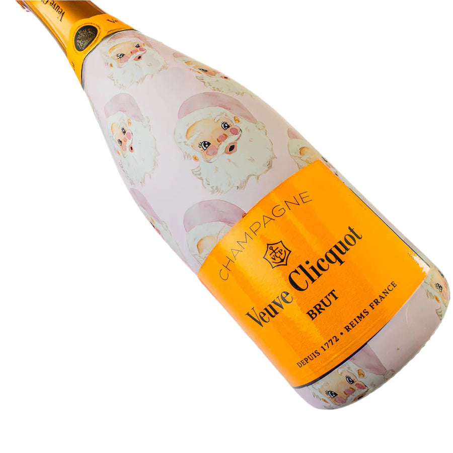 Beau Bottles Christmas Chic Watercolor Pink Santa - Made For Veuve - Beau Bottles