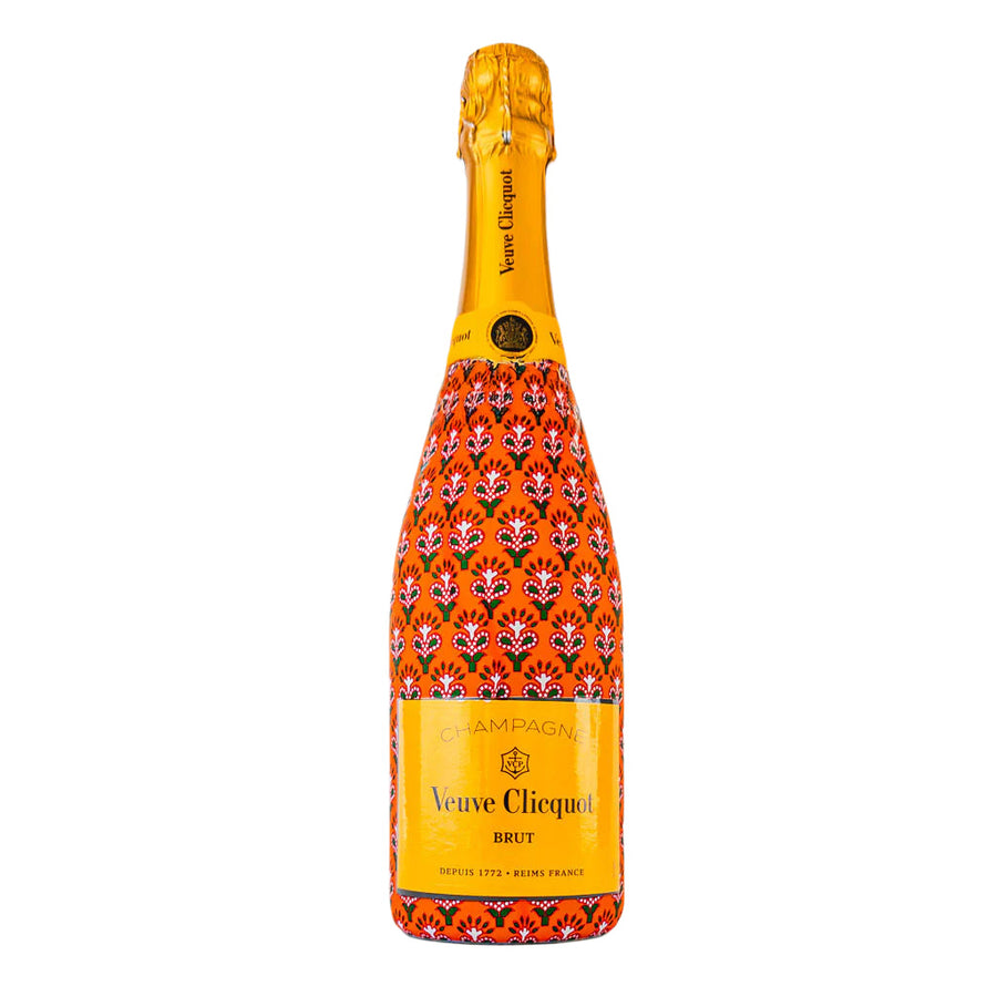 Beau Bottles Indian Blockprint Red Leaf - Made For Veuve - Beau Bottles