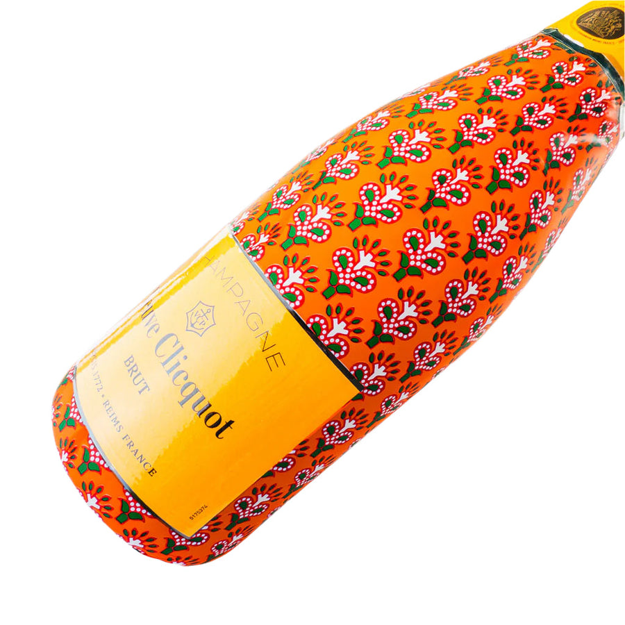 Beau Bottles Indian Blockprint Red Leaf - Made For Veuve - Beau Bottles