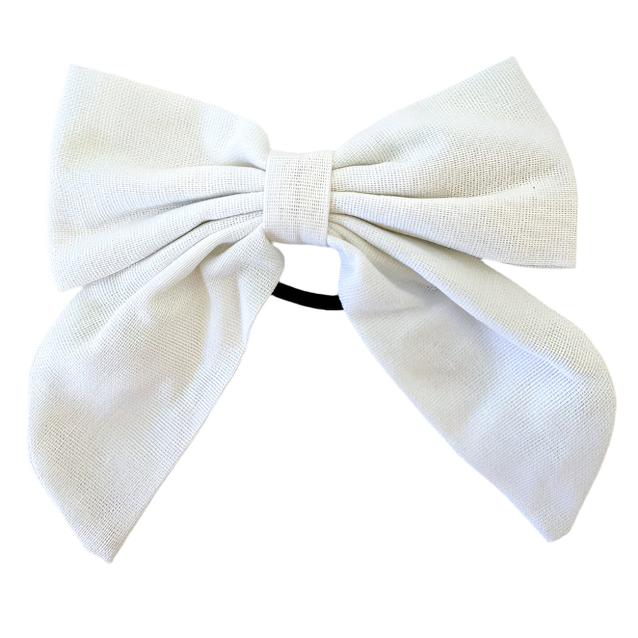 Beau Bottles White Linen Bottle Bow - Beau Bottles