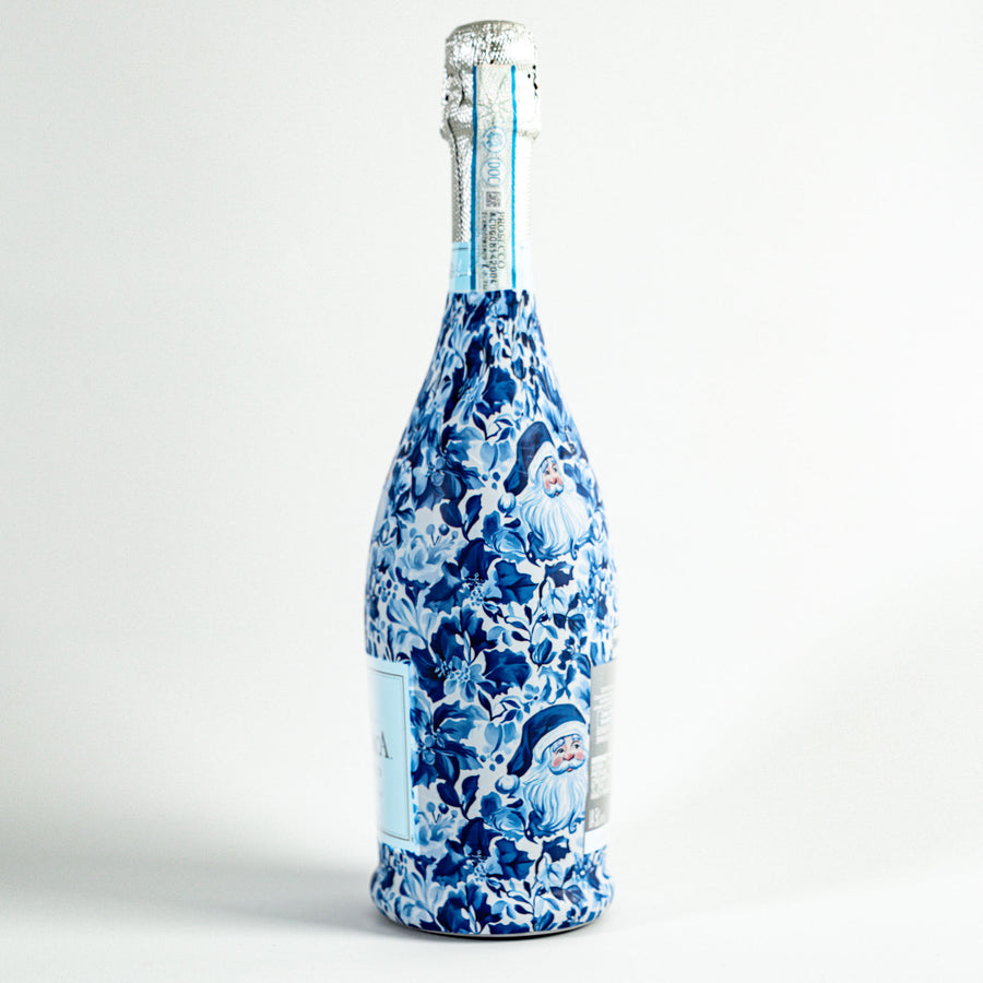 Beau Bottles Blue and White Santa - La Marca Edition