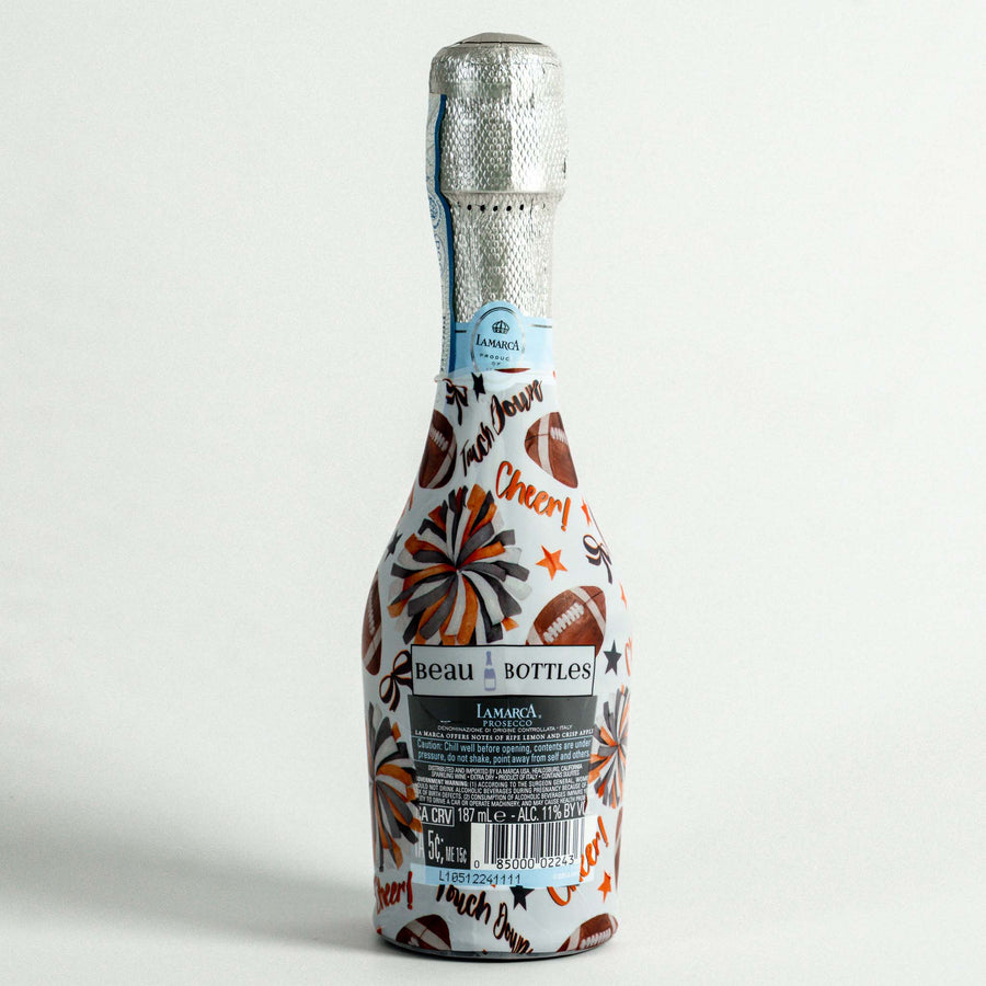 Beau Bottles Orange and Grey Game Day - MINI La Marca Edition - Six Pack