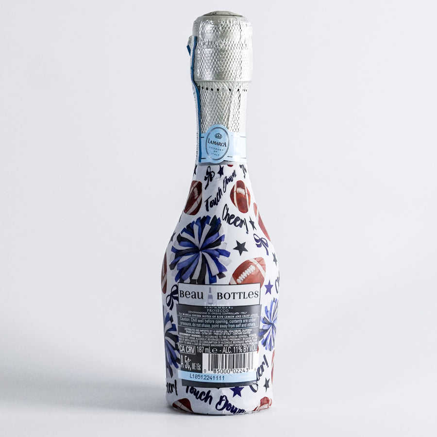 Beau Bottles Royal Blue and White Game Day - MINI La Marca Edition - Six Pack