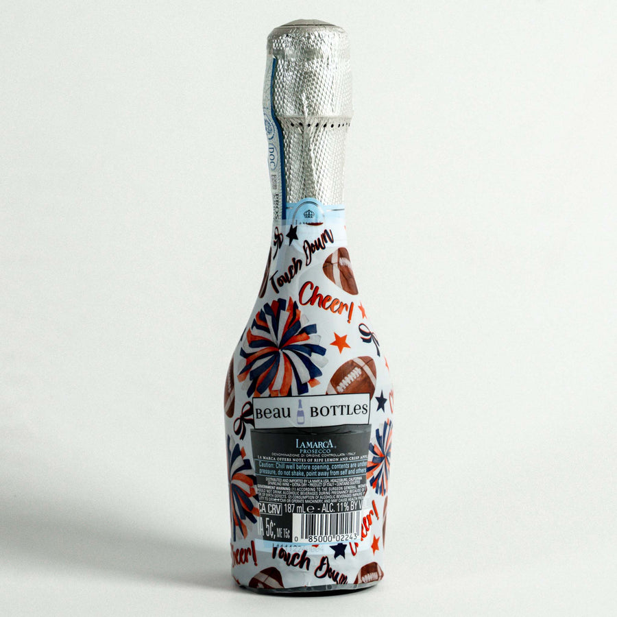 Beau Bottles Navy and Orange Game Day - MINI La Marca Edition - Six Pack