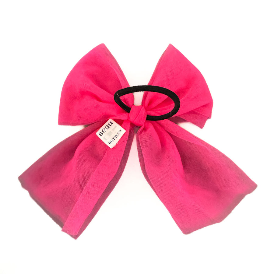 Beau Bottles Hot Pink Tulle Bottle Bow