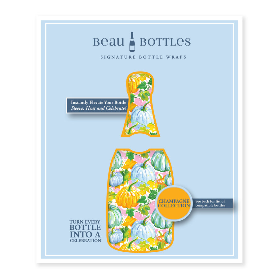 Beau Bottles Orange and Blue Pumpkins- Made for Veuve