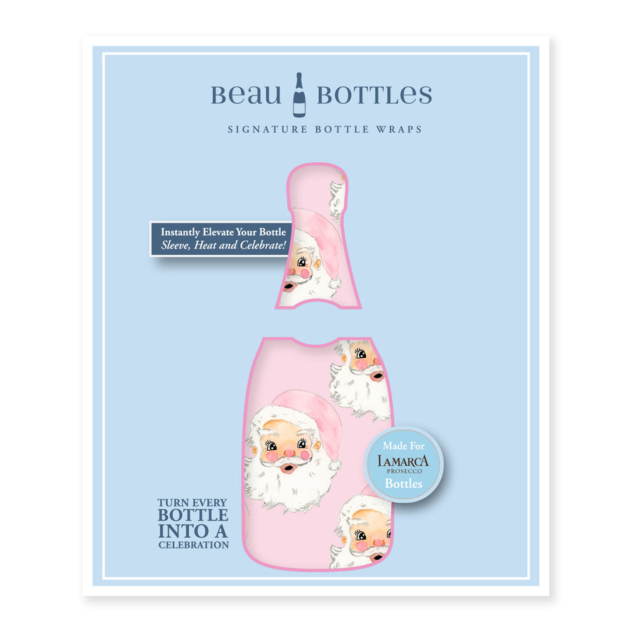Beau Bottles Limited Edition Watercolor Pink Santa- La Marca Edition