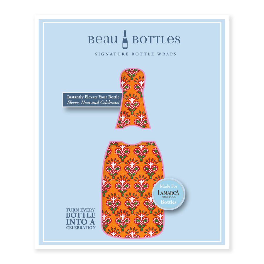 Beau Bottles Indian Red Leaf Blockprint- La Marca Edition