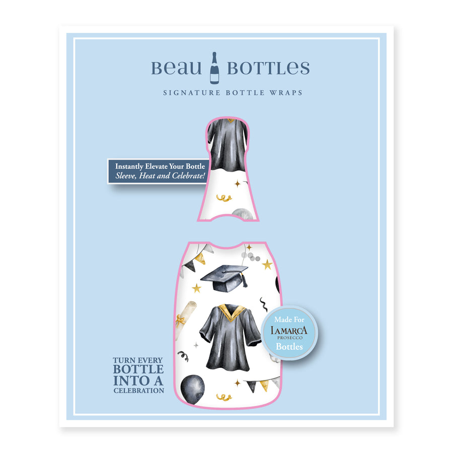 Beau Bottles Black and Gold Graduation - La Marca Edition