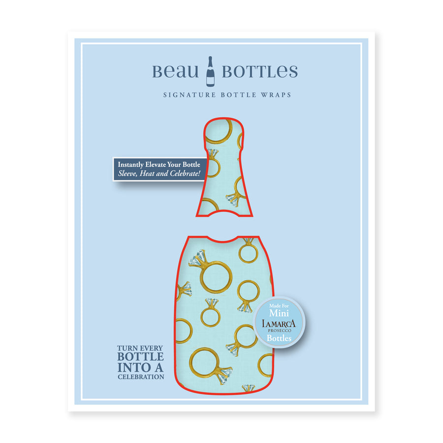 Beau Bottles Blue Engagement Ring - MINI La Marca Edition - Six Pack