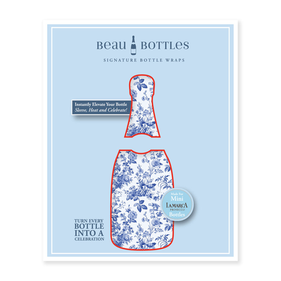 Beau Bottles Blue Floral - MINI La Marca Edition - Six Pack