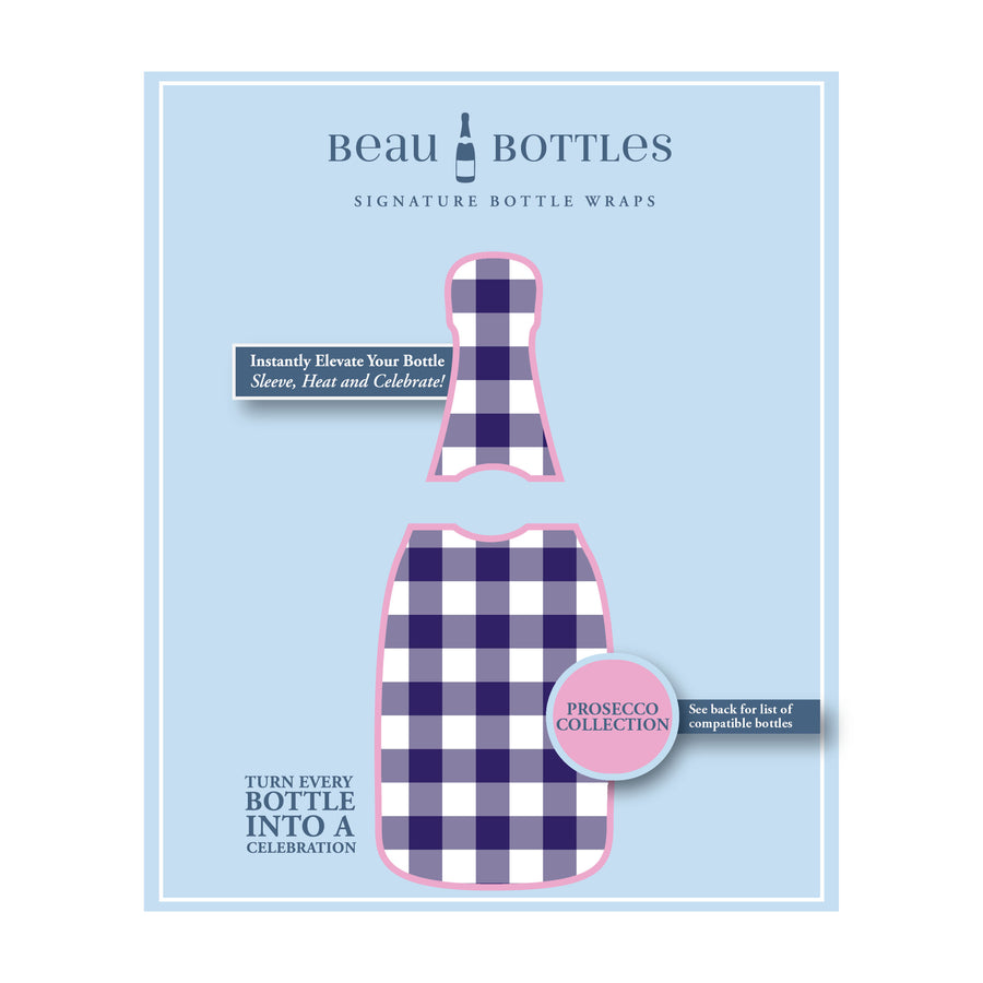 Beau Bottles Purple and White Gingham - La Marca Edition