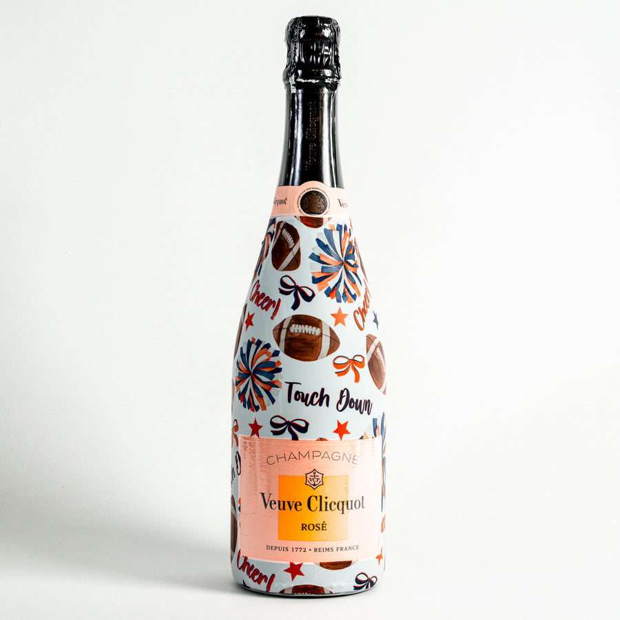Beau Bottles Navy and Orange Game Day - Made for Veuve