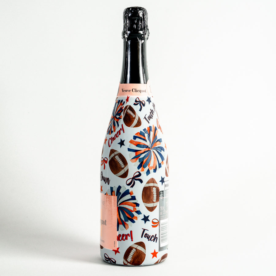 Beau Bottles Navy and Orange Game Day - Made for Veuve