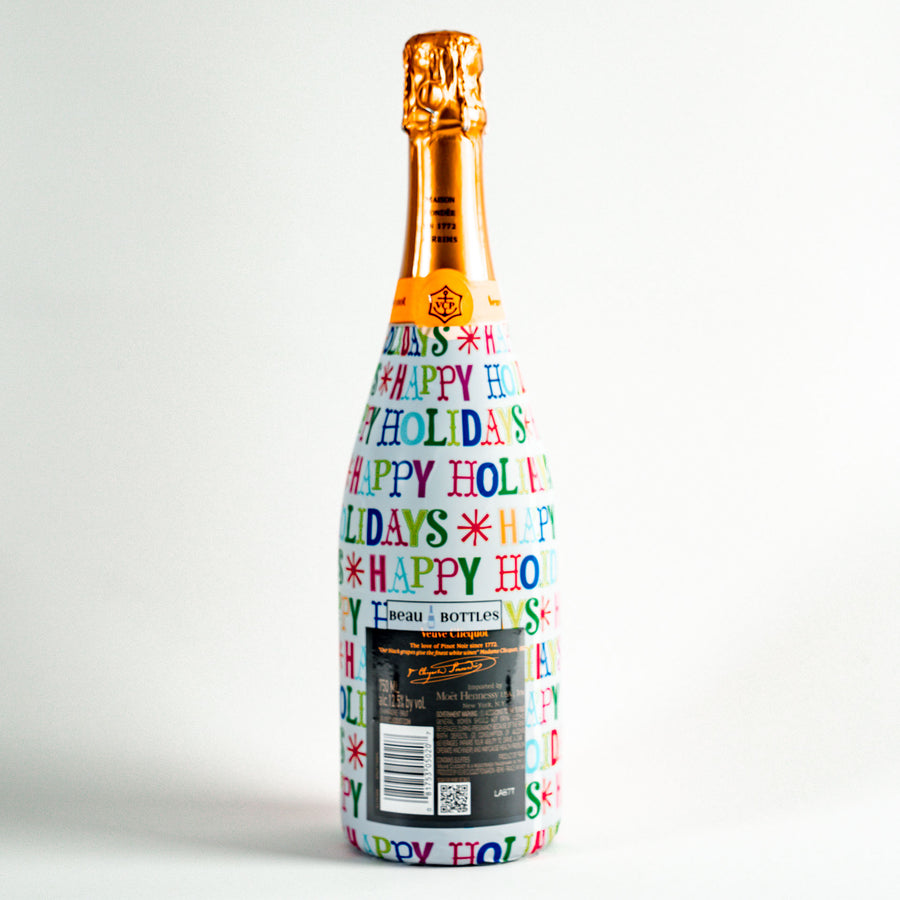 Beau Bottles Happy Holidays - Made for Veuve