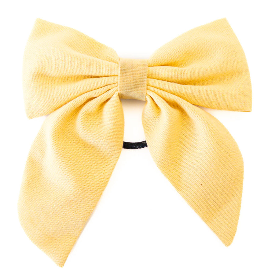 Beau Bottles Yellow Linen Bottle Bow - Beau Bottles