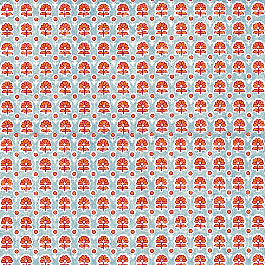 Beau Bottles Indian Blockprint Blue Flower - La Marca Edition - Beau Bottles