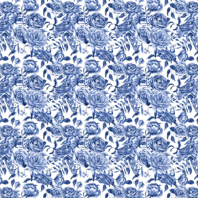Blue Porcelain Roses