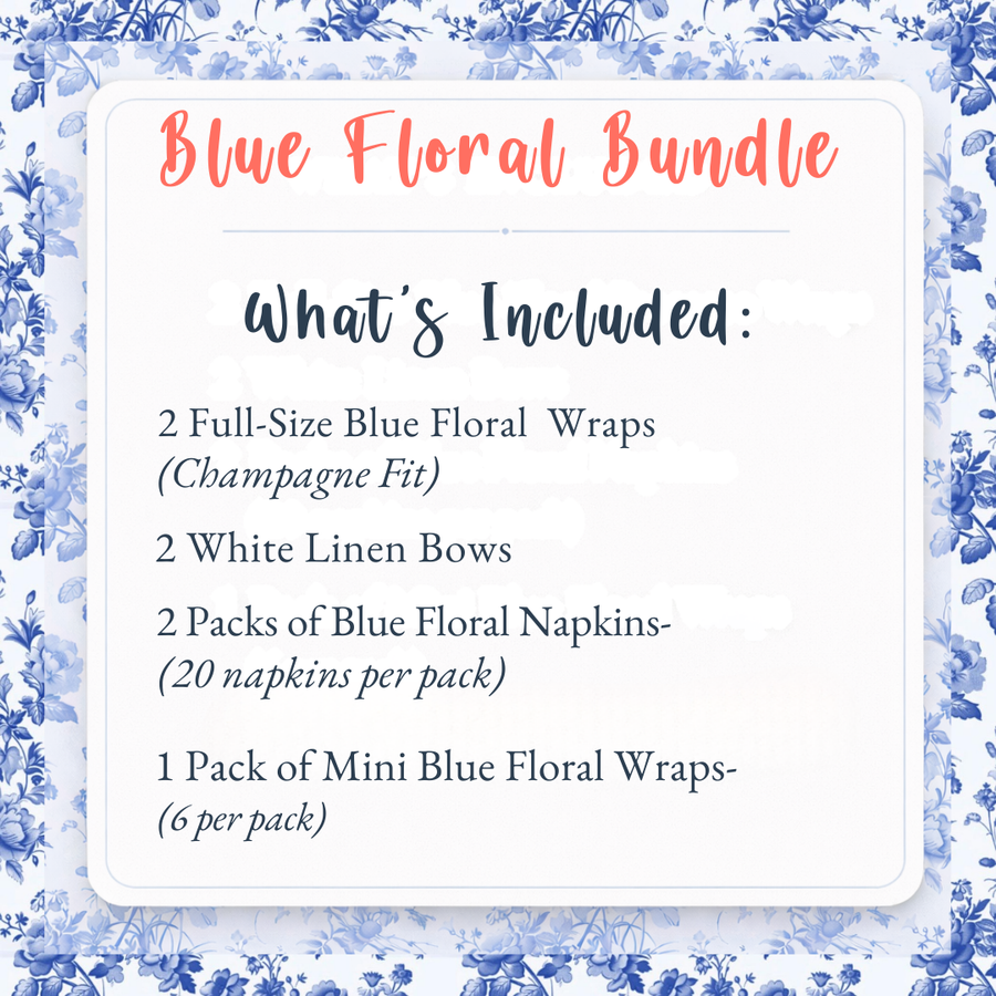 Blue Floral Bundle- Champagne Collection