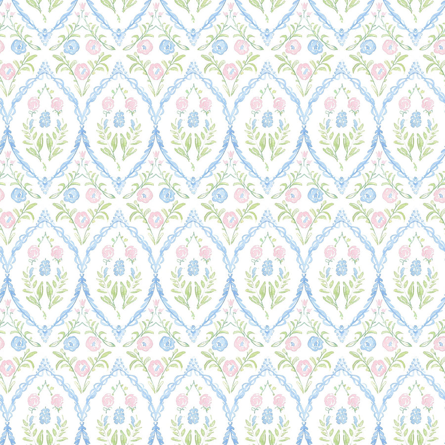 Wrap Grandmillienial Floral Medallion Bottle Wrap on Champagne Bottle