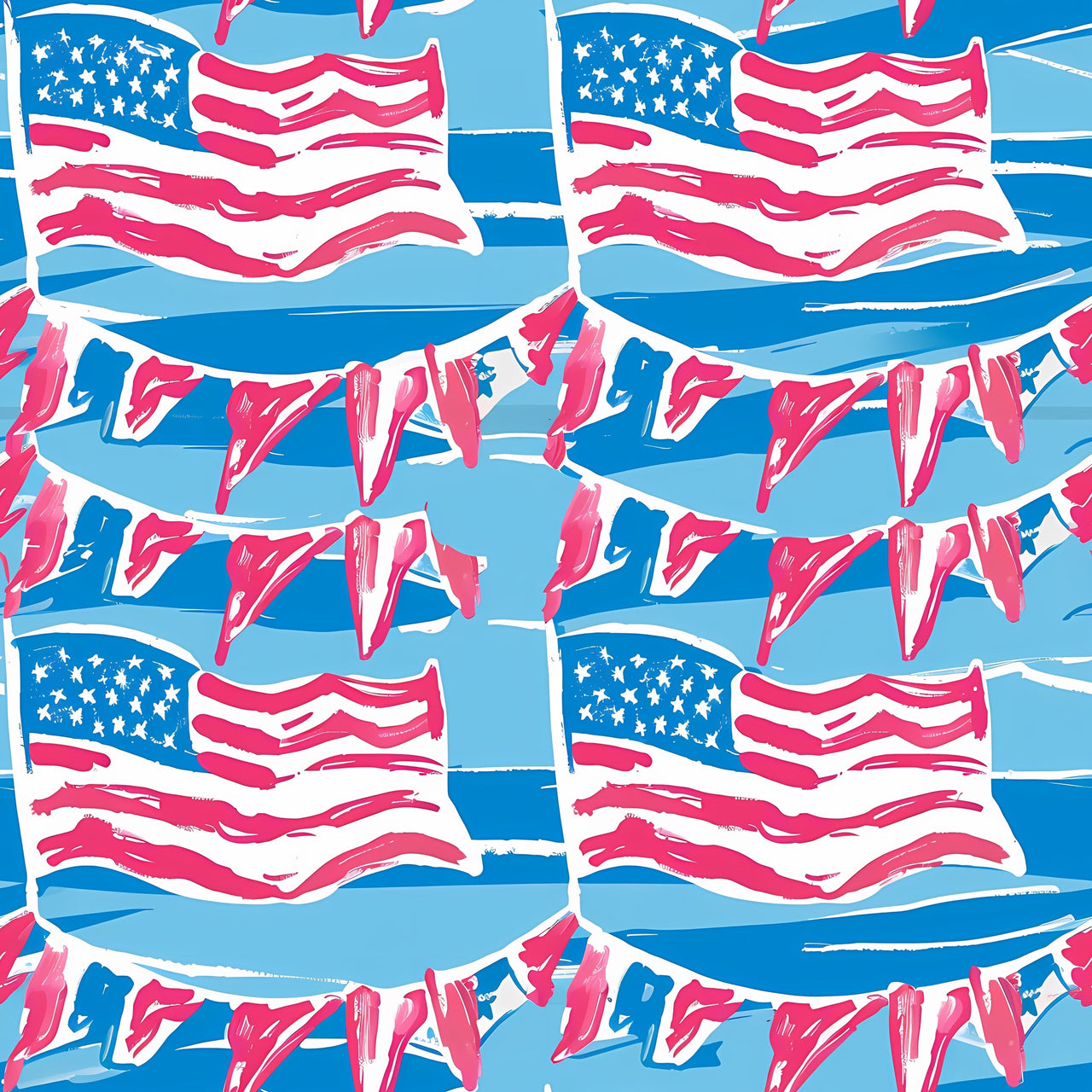 Stars and Stripes Bottle Wrap on Champagne Bottle