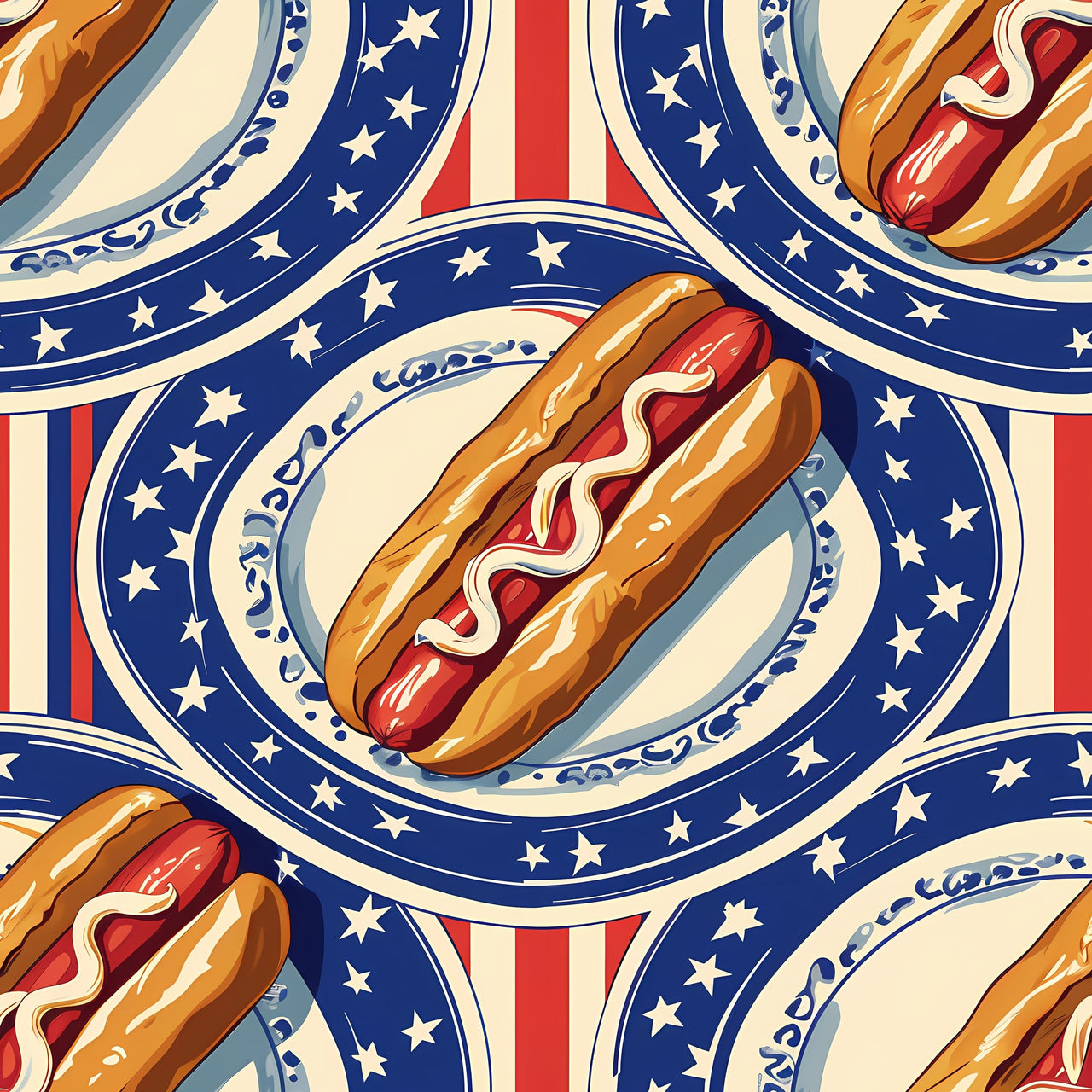 Summer Hot Dog Bottle Wrap on Champagne Bottle