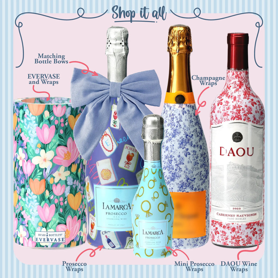 Andalusian Tile Champagne Bottle Wrap