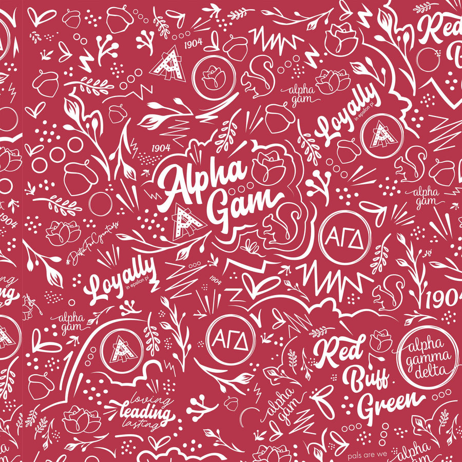 Alpha Gamma Delta Prosecco Bottle Wrap