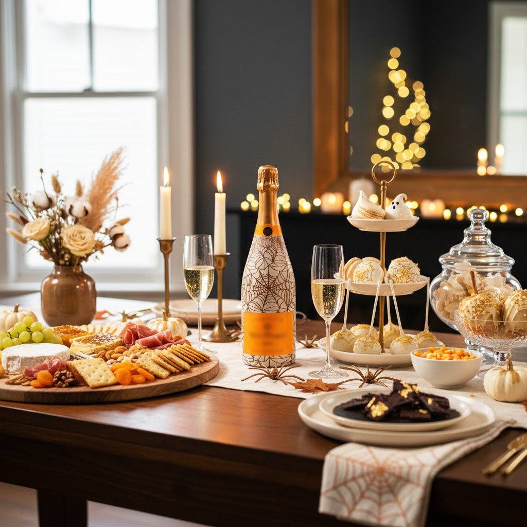 Autumn Web Champagne Bottle Wrap