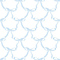 Thumbnail for Grandmillenial Blue Bows Bottle Wrap on Champagne Bottle