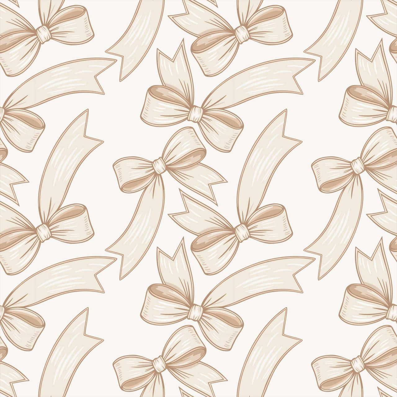Beige Bows Bottle Wrap on Champagne Bottle