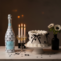 Thumbnail for Beau Bottles Grandmillennial Black Bows - Prosecco Collection
