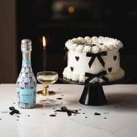 Thumbnail for Beau Bottles Grandmillennial Black Bows- MINI Prosecco Collection - Set of 6 (Wraps Only)
