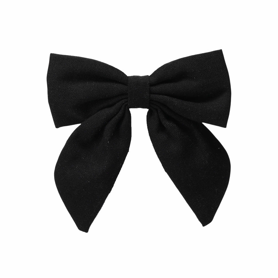 Beau Bottles Black Linen Bottle Bow