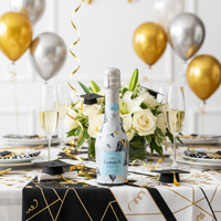Thumbnail for Black and Gold Graduation Bottle Wrap on La Marca Prosecco