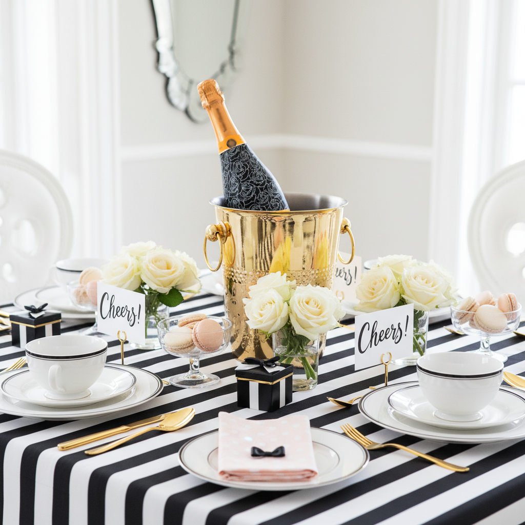 Black and White Roses – Champagne Collection Bottle Wrap on Champagne Bottle