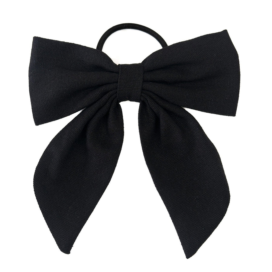 Beau Bottles Black Linen Bottle Bow