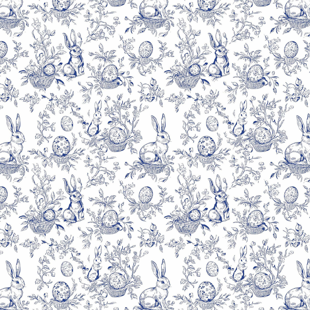 Blue Easter Bunny Toile Bottle Wrap on La Marca Prosecco