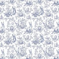 Thumbnail for Blue Easter Bunny Toile Bottle Wrap on La Marca Prosecco